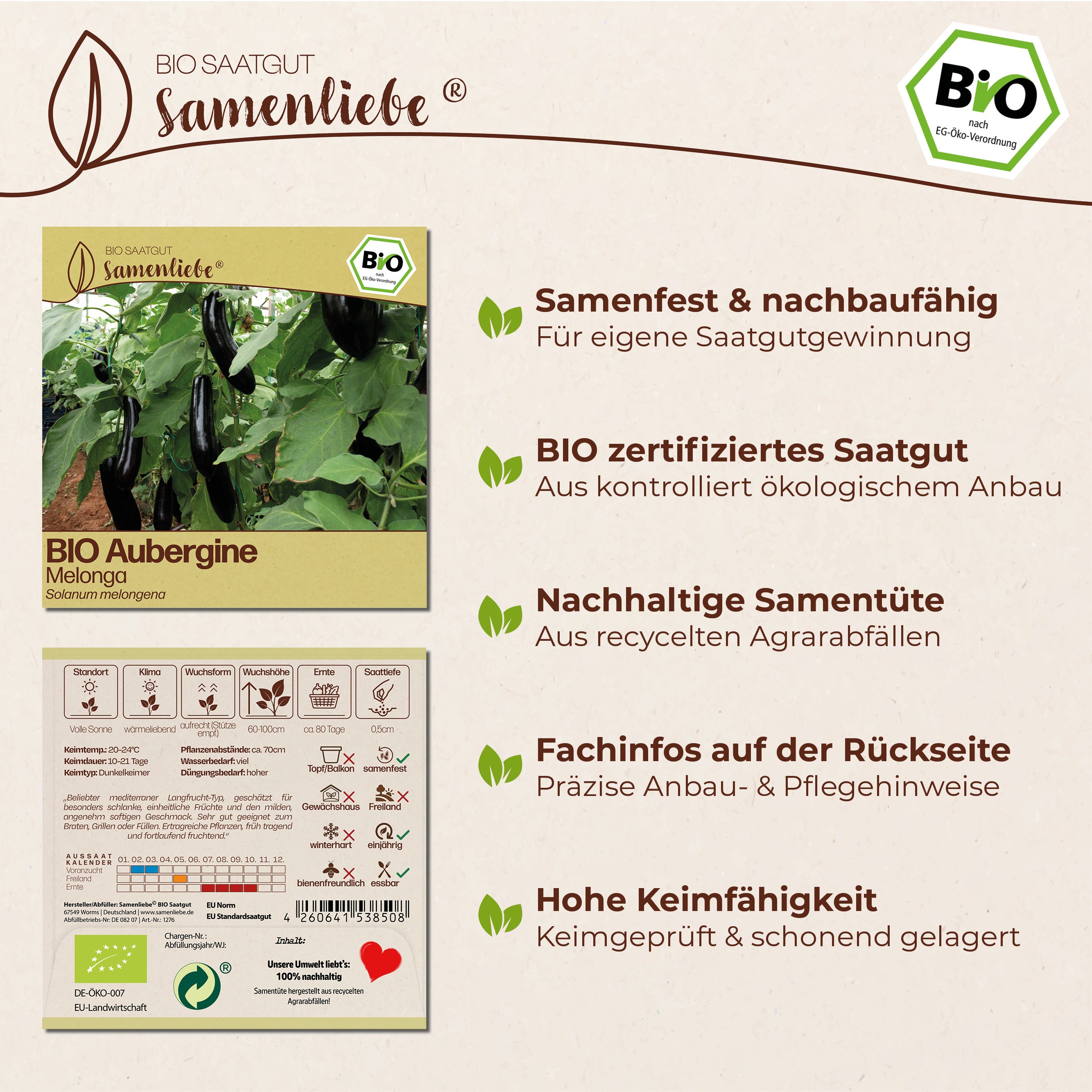 BIO Aubergine "Melonga"