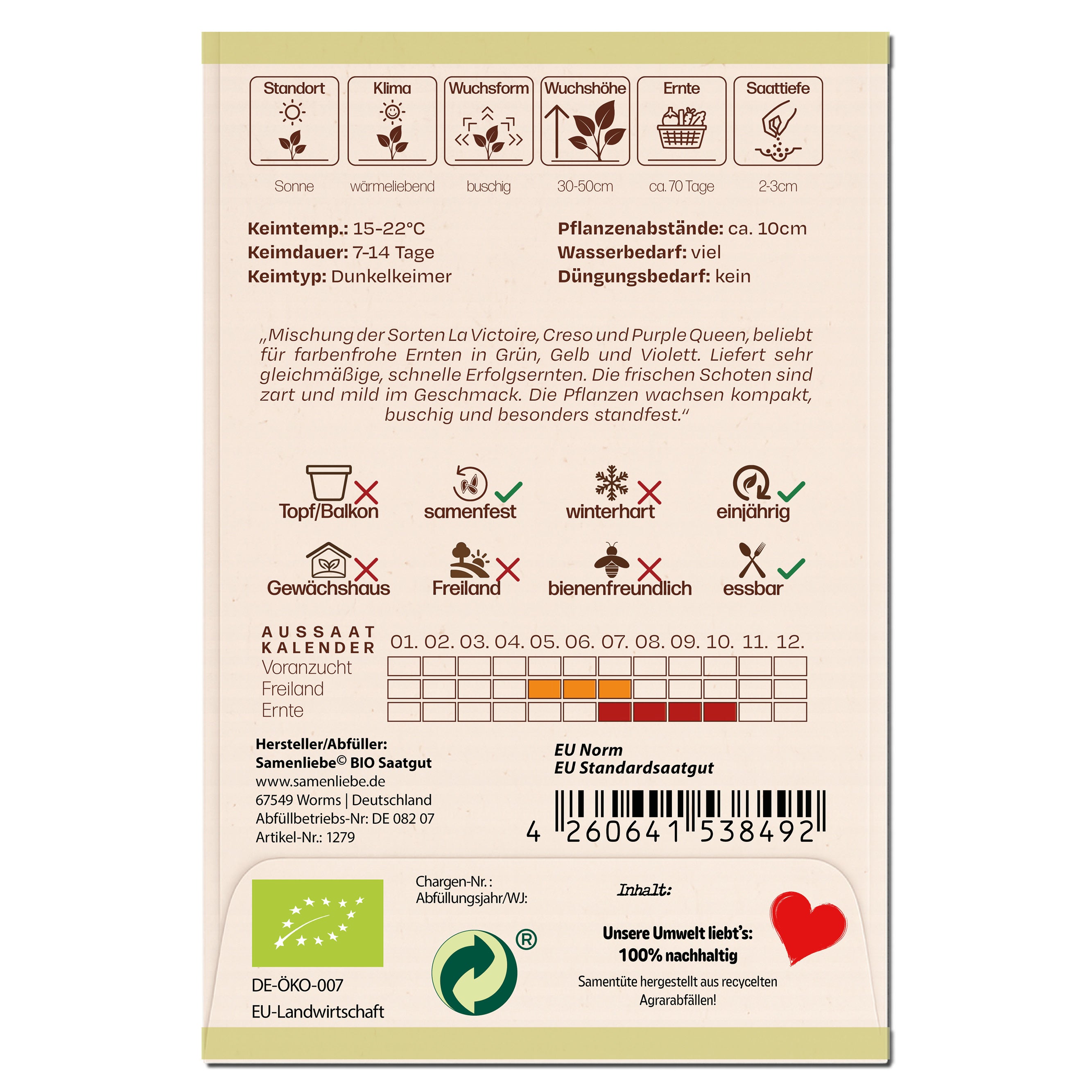 BIO Bohne "Mischung aus 3 Sorten"