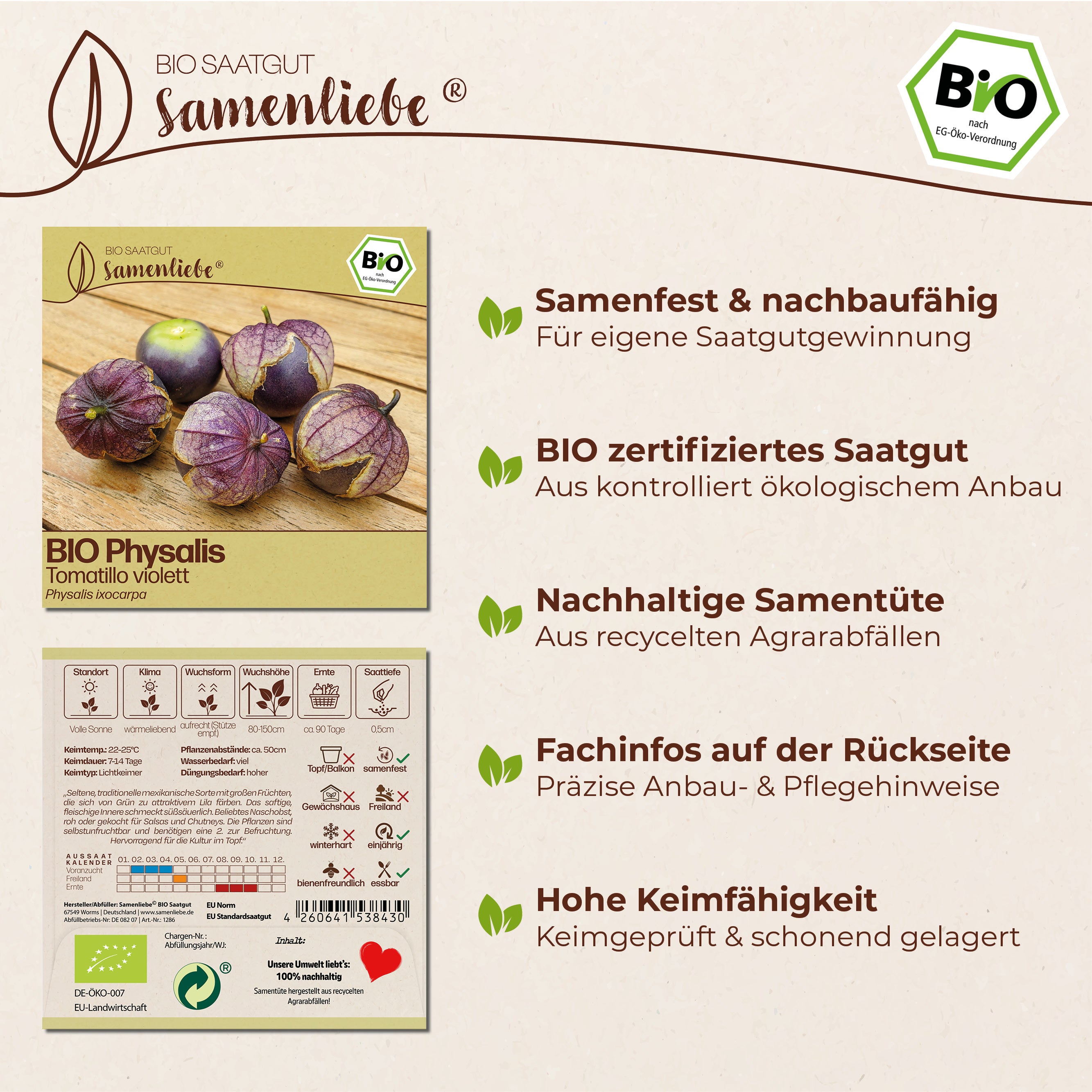 BIO Tomatillo "Purple Tomatillo"
