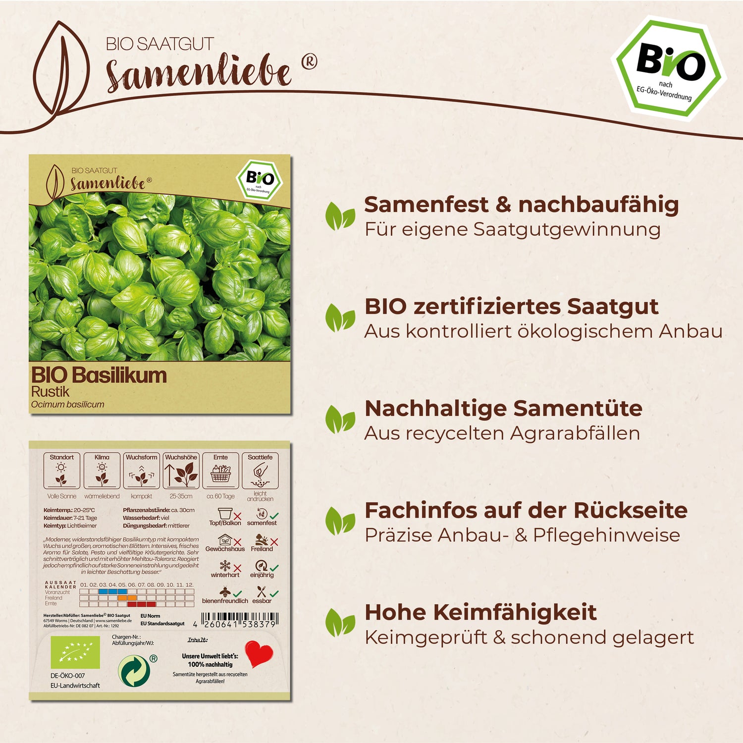 BIO Basilikum "Rustik"