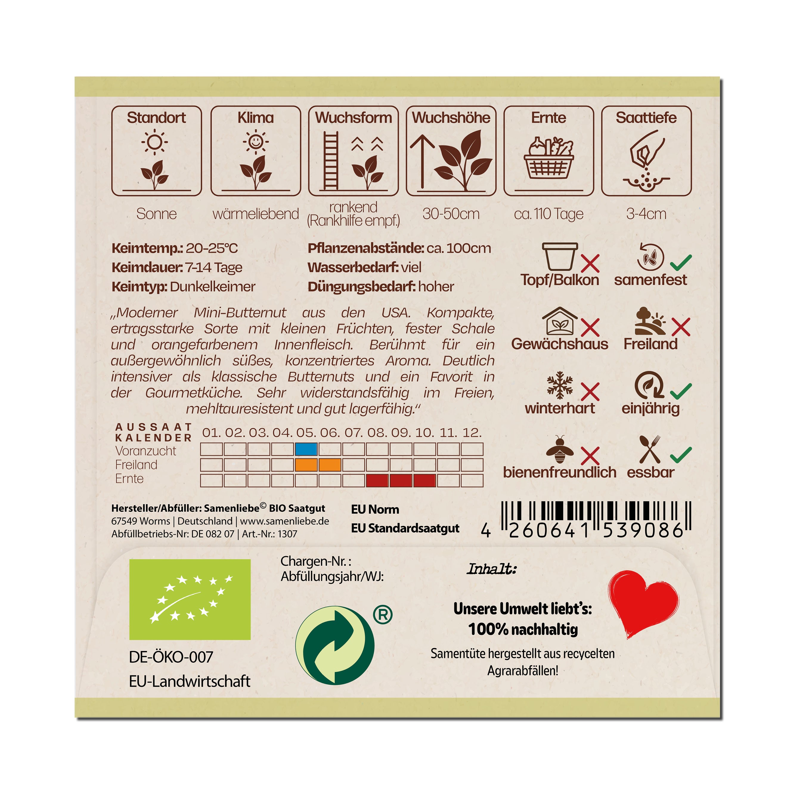 BIO Kürbis "Honeynut"