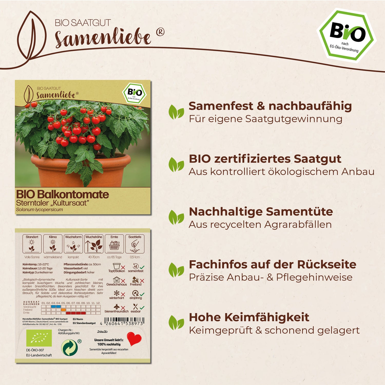 BIO Tomate "Sterntaler - Kultursaat"