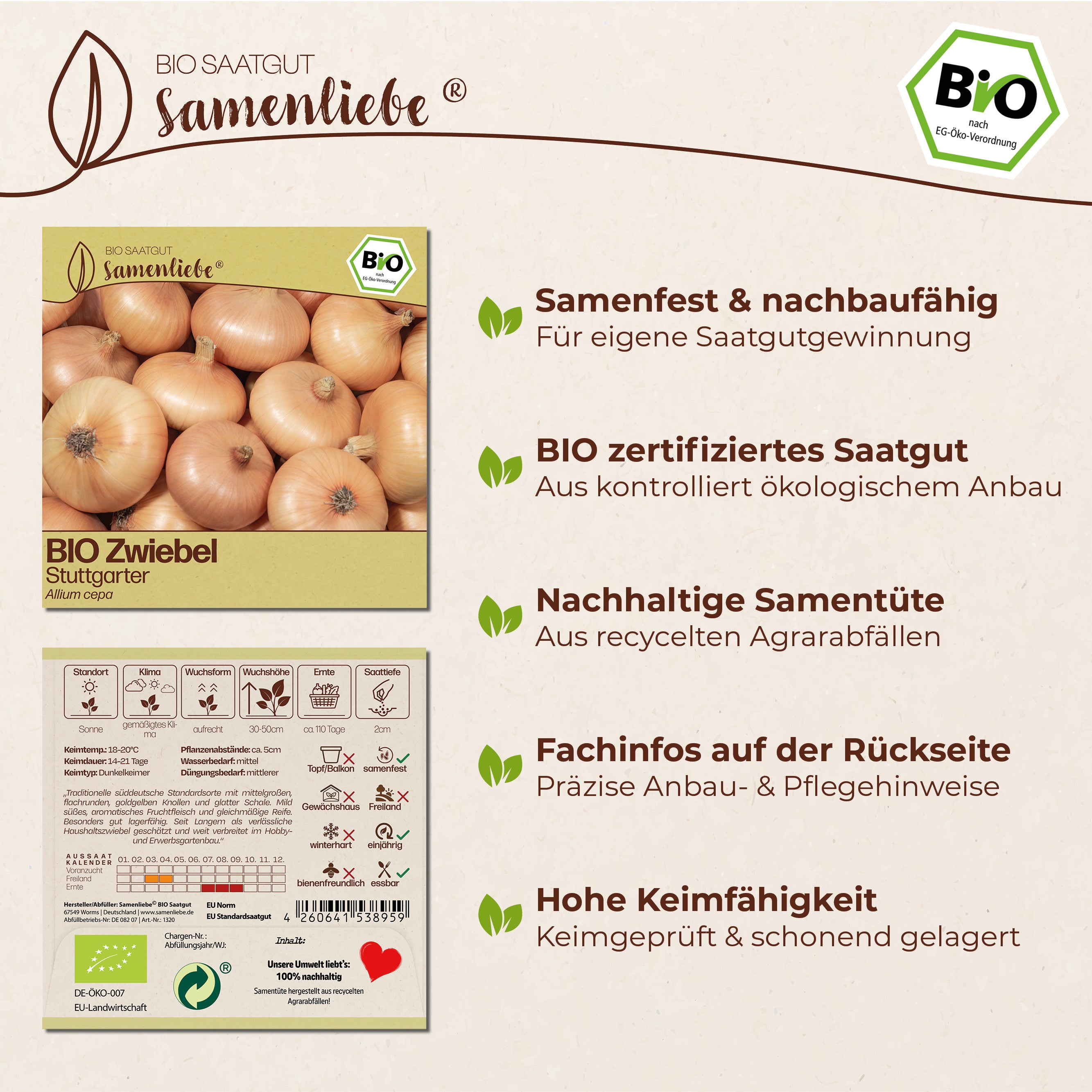 BIO Zwiebel "Stuttgarter"