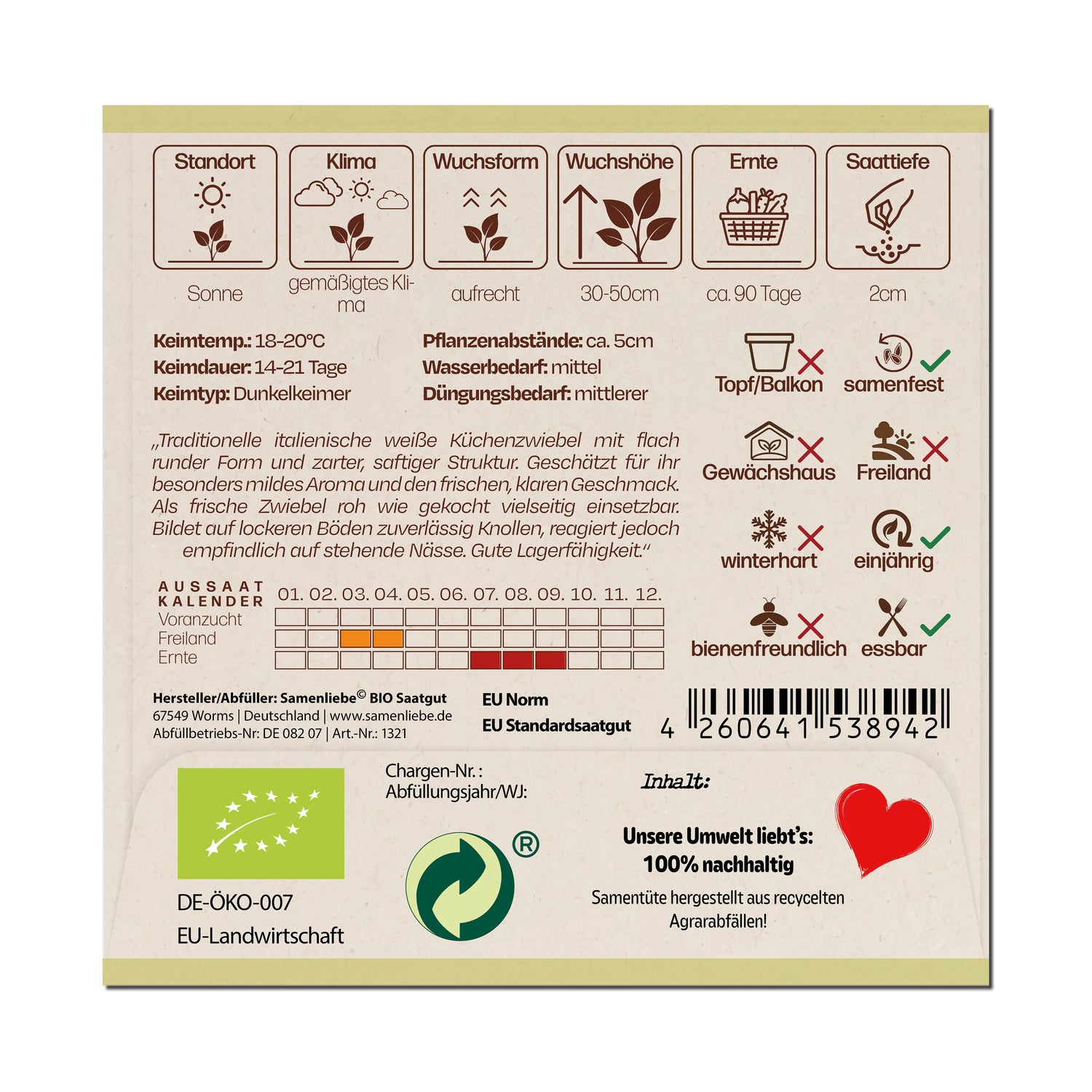 BIO Zwiebel "Cipolla Bianca di Maggio"