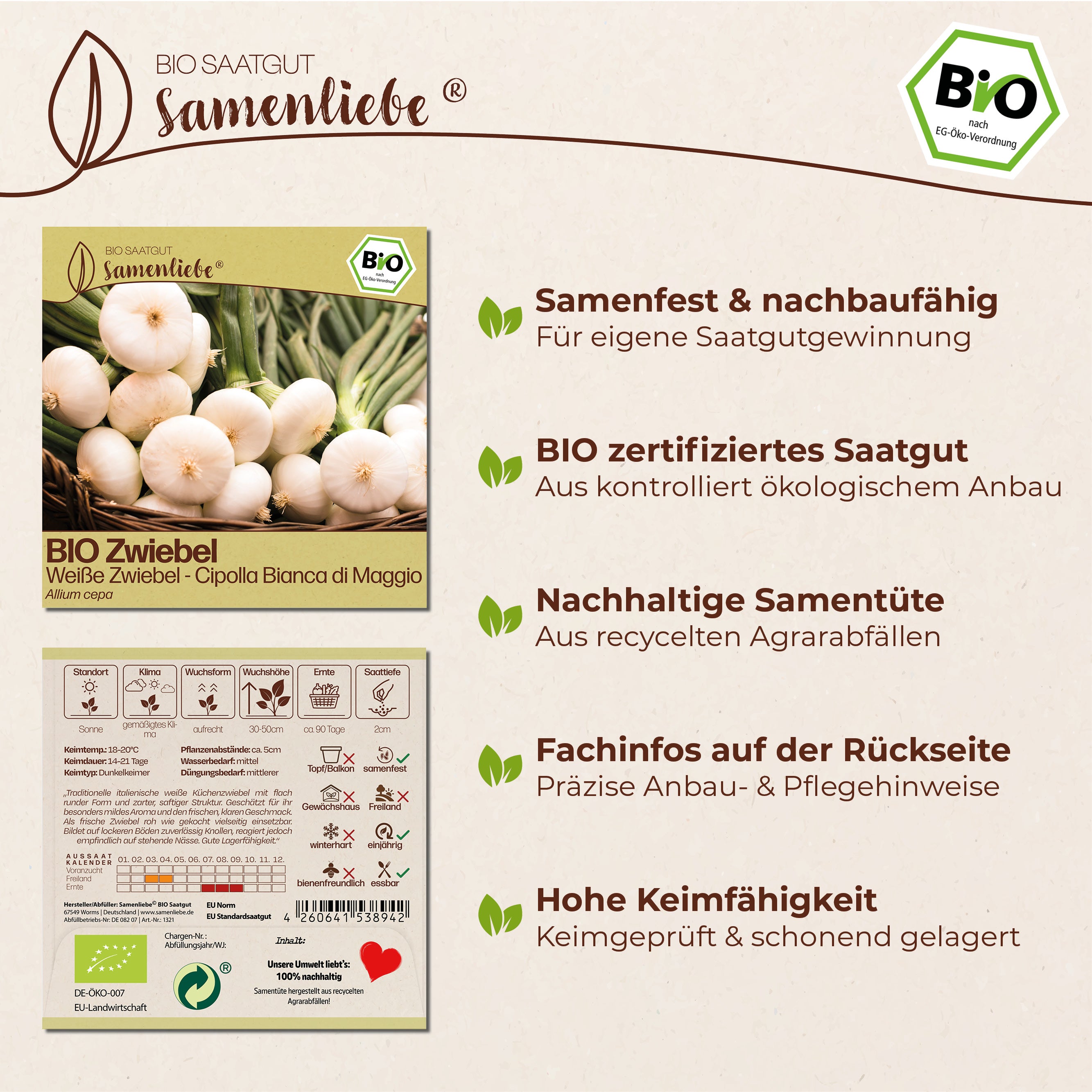 BIO Zwiebel "Cipolla Bianca di Maggio"