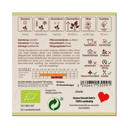 BIO Kornblume "Bunte Blüten"