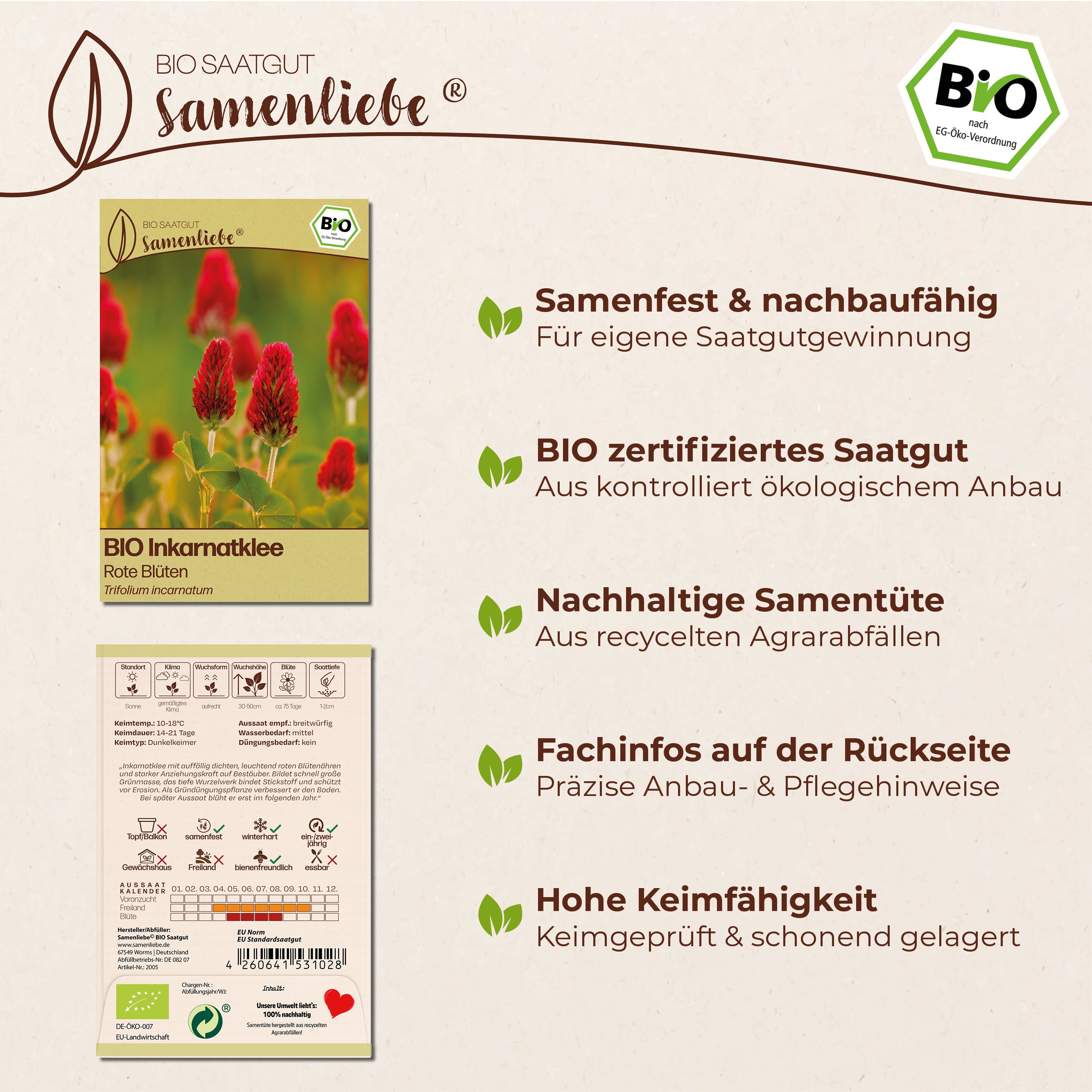BIO Inkarnatklee "Gründünger"