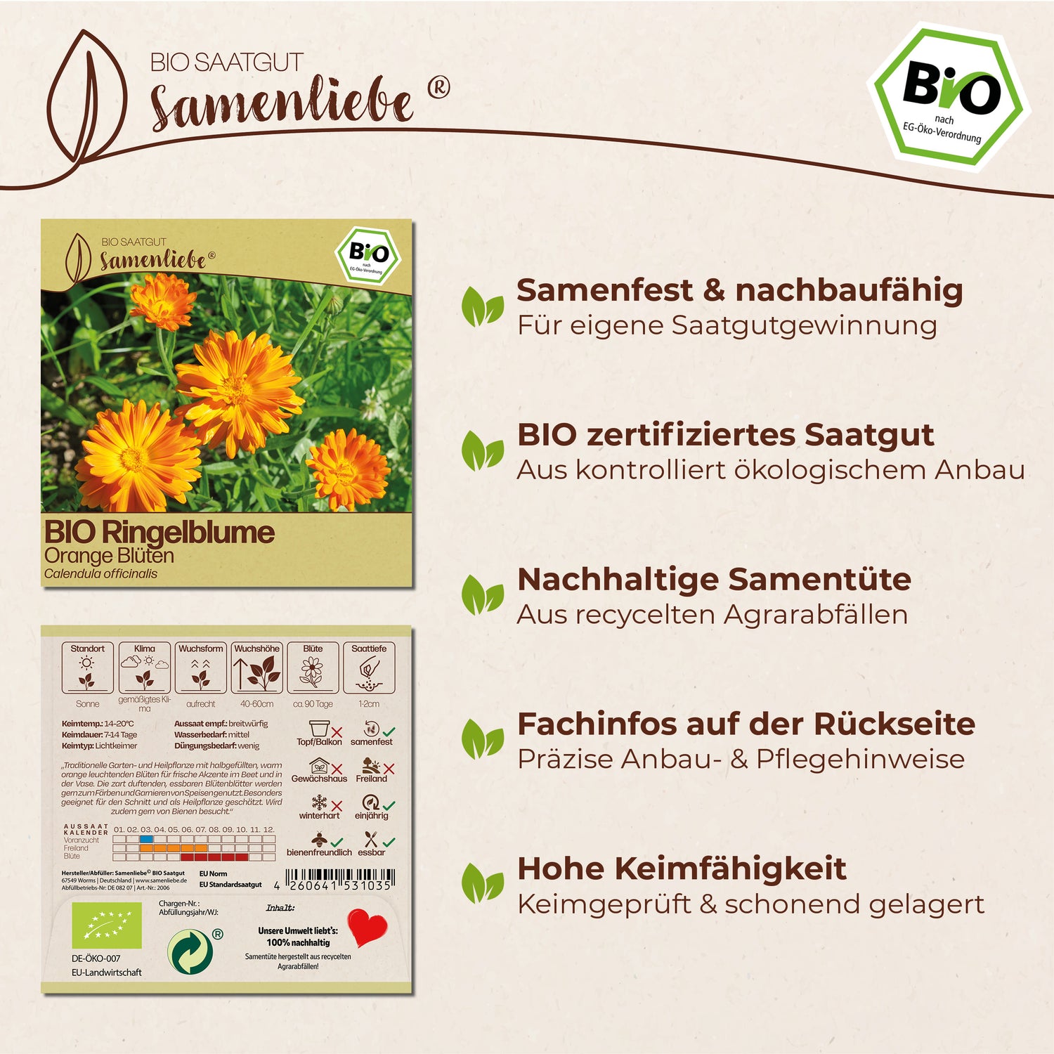 BIO Ringelblume "Wildblume"