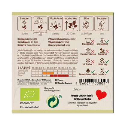 BIO Kapuzinerkresse "Nicht rankend"