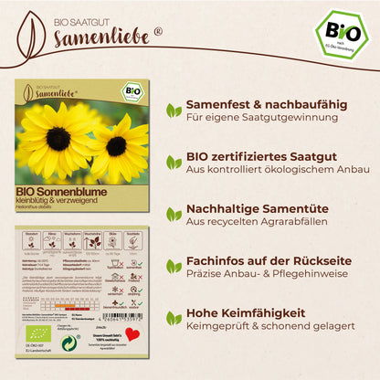 BIO Sonnenblume "kleinblütig &amp; verzweigend"
