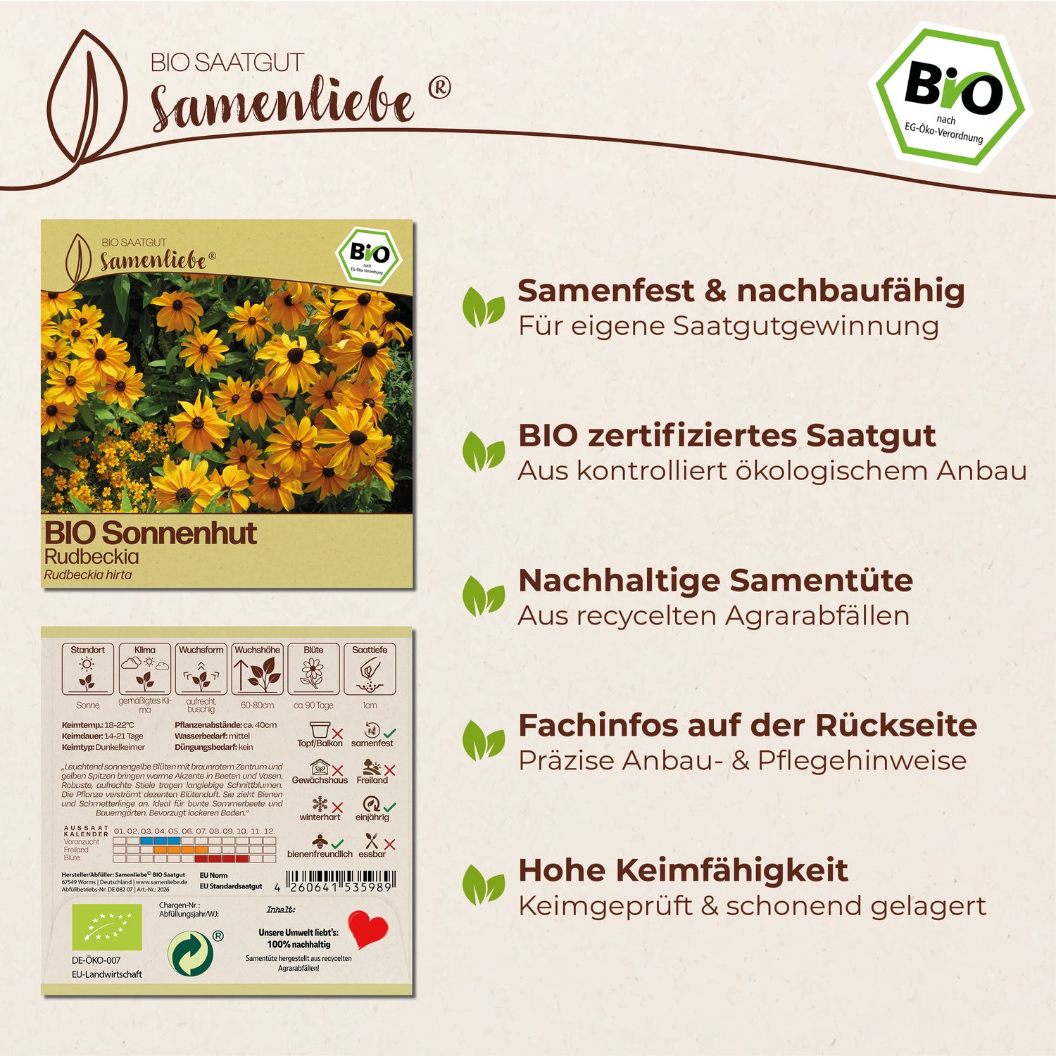 BIO Sonnenhut "Rudbeckia"