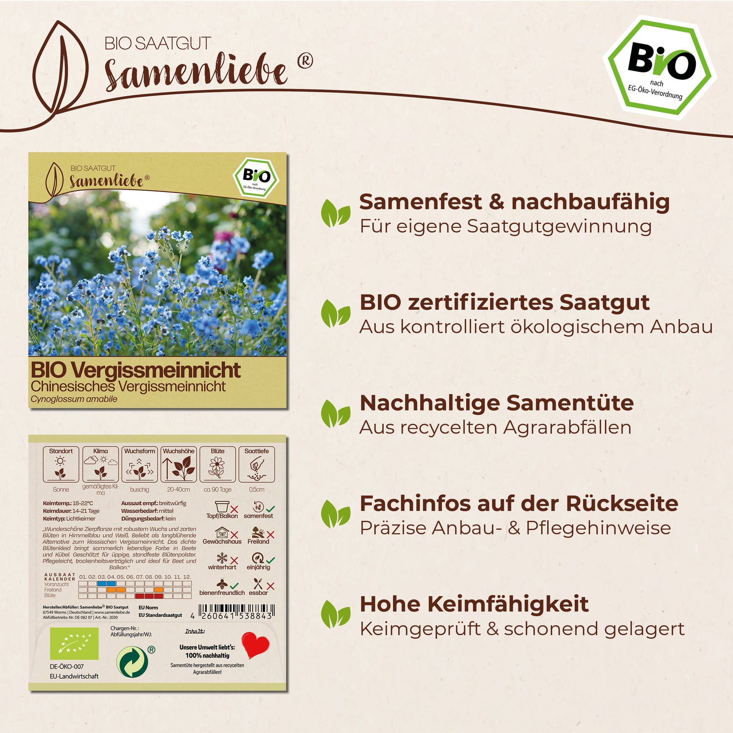 BIO Vergissmeinnicht "Chinesisches Vergissmeinnicht"