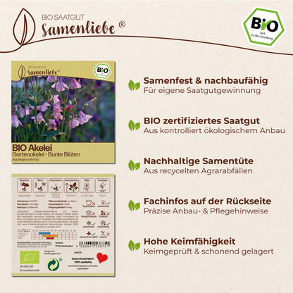 BIO Akelei "Gartenakelei - Bunte Blüten"
