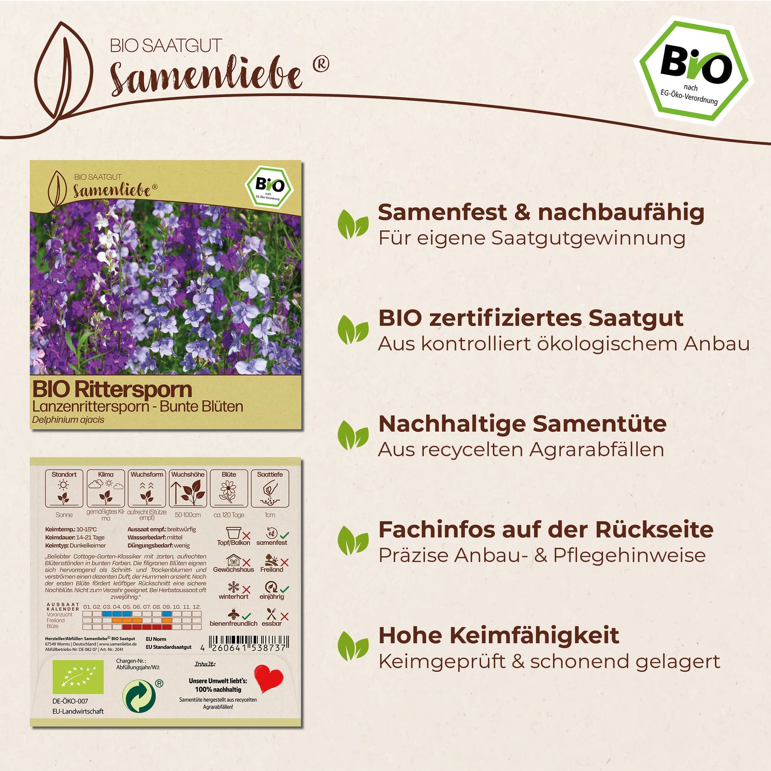BIO Rittersporn "Lanzenrittersporn"
