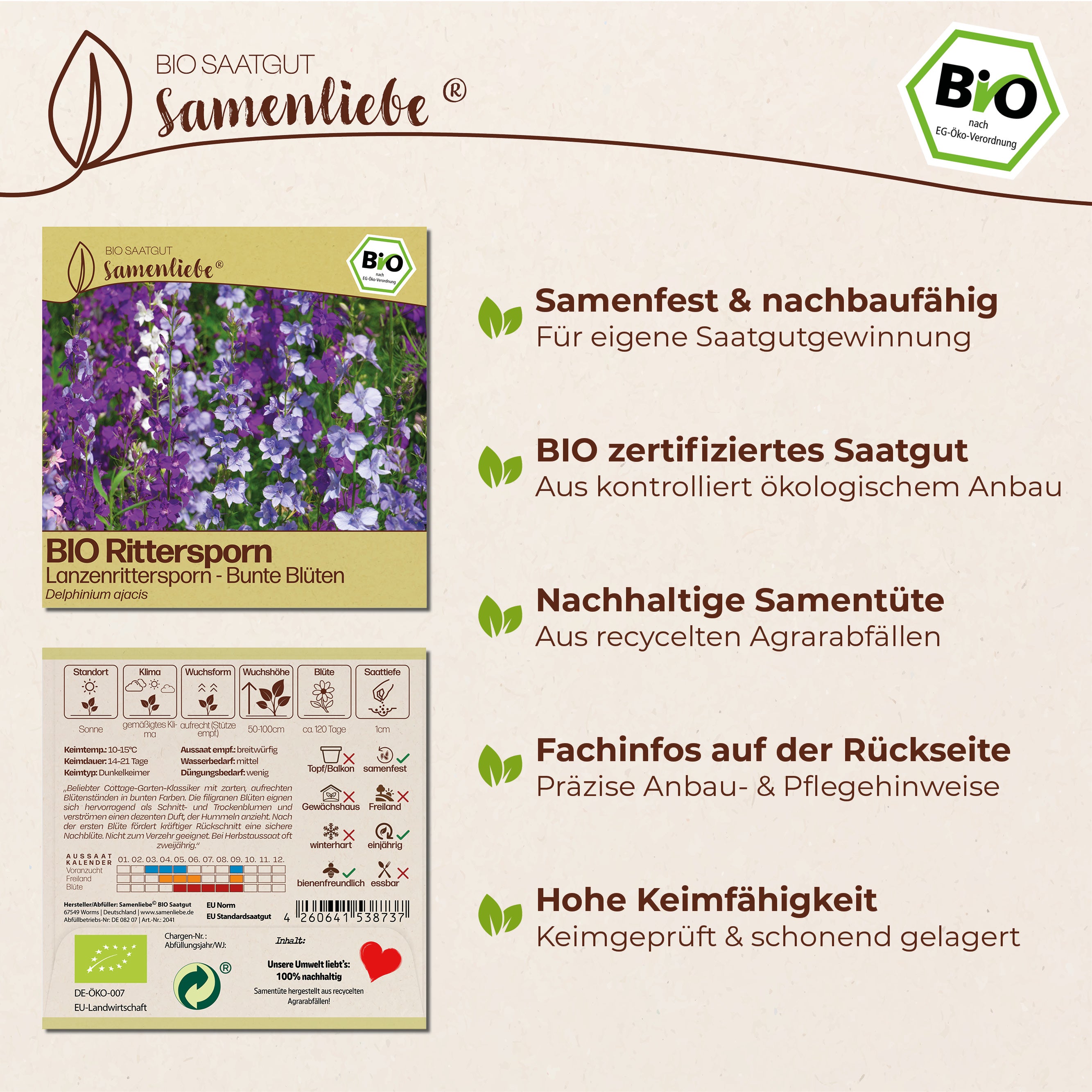 BIO Rittersporn "Lanzenrittersporn"