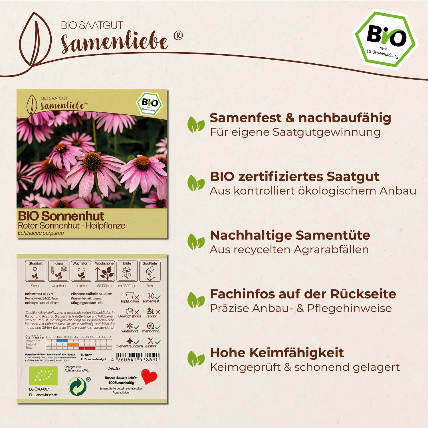 BIO Sonnenhut "Roter Sonnenhut"