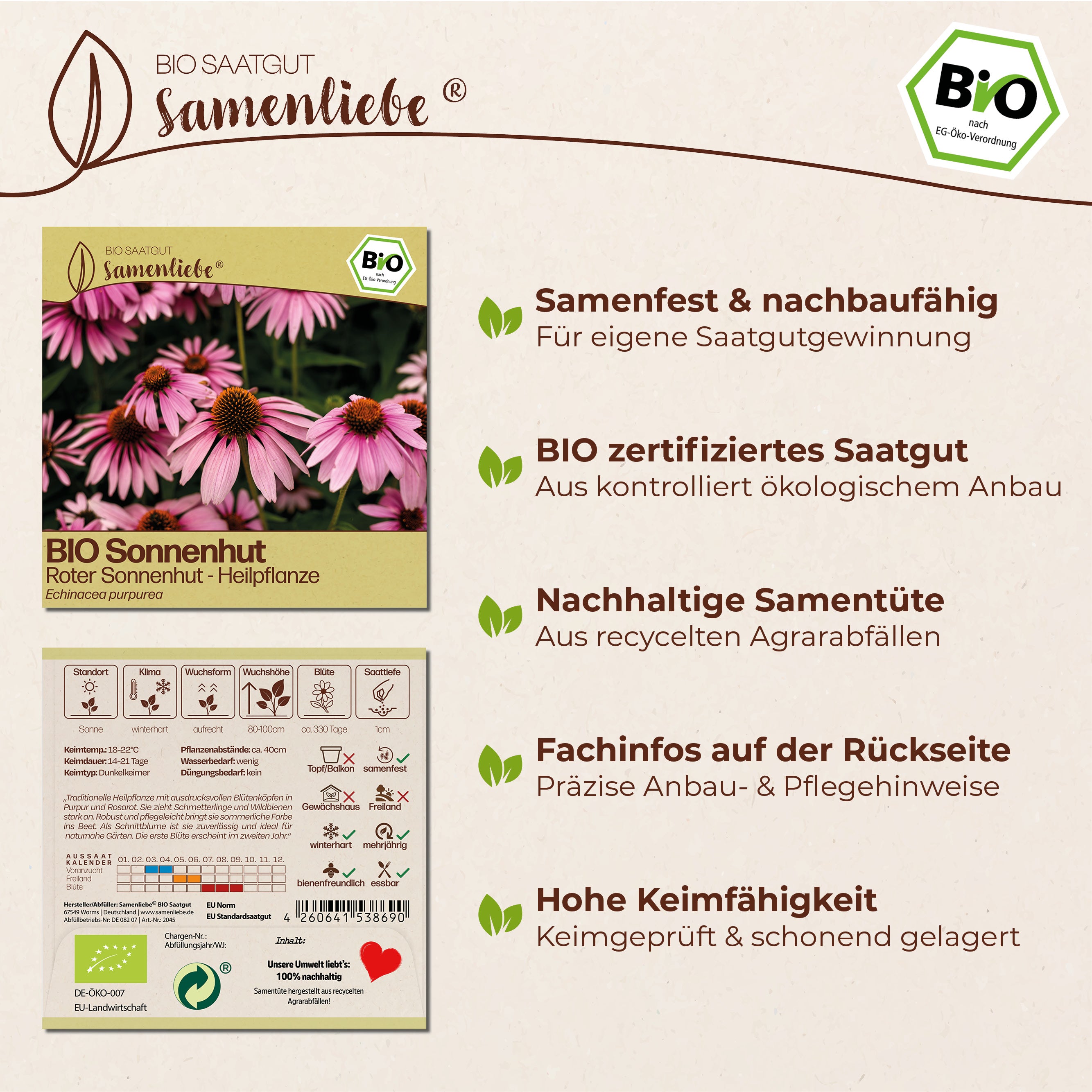 BIO Sonnenhut "Roter Sonnenhut"