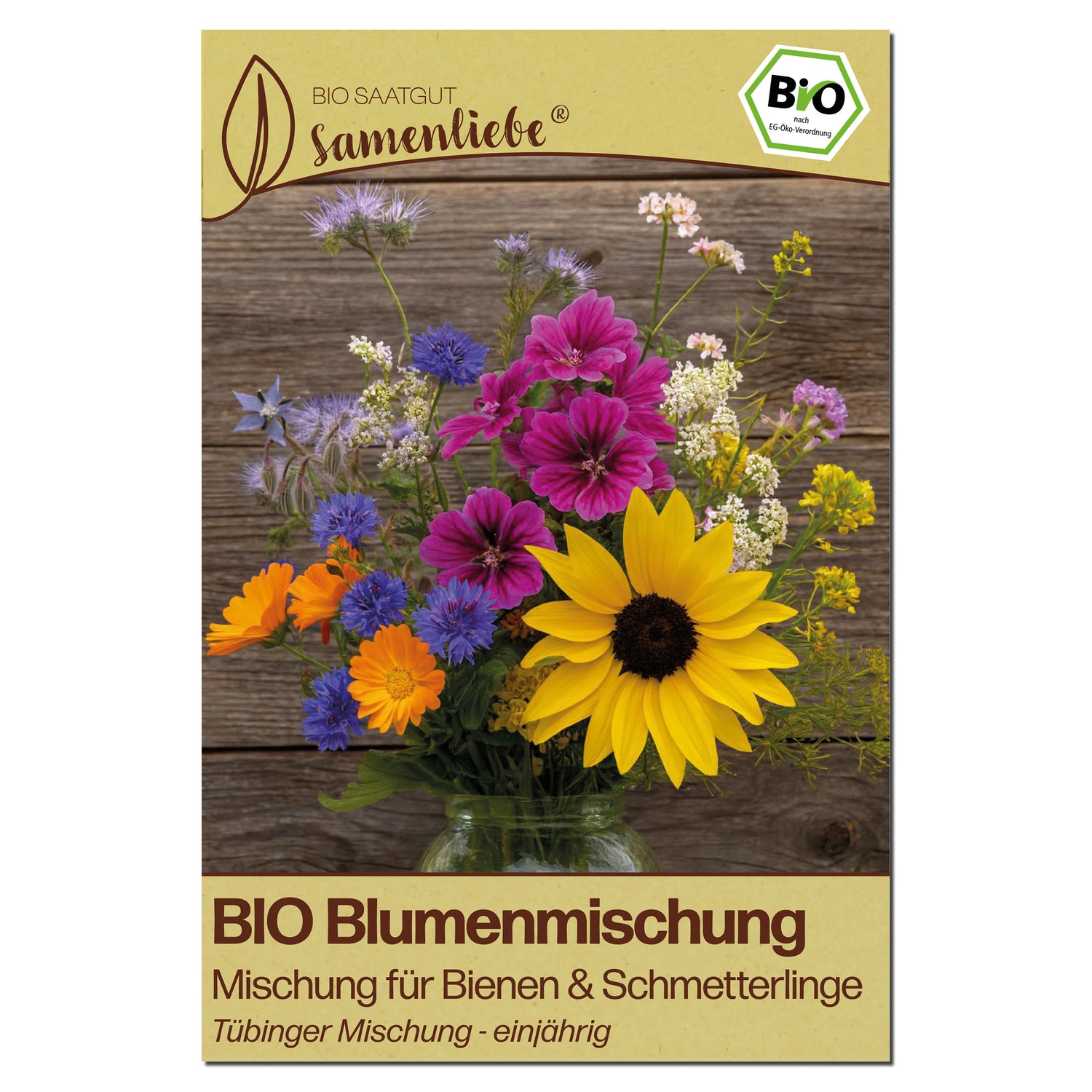 BIO Blumenmischung "Mischung für Bienen &amp; Schmetterlinge"