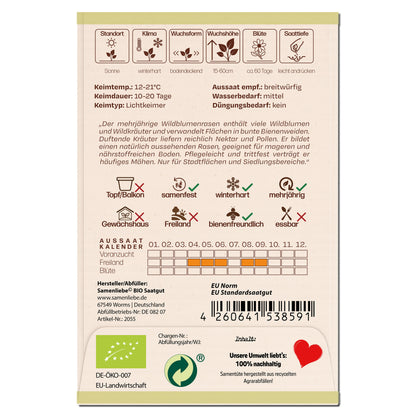 BIO Wildblumenrasen "Mischung mit Wildblumen &amp; Wildkräutern"